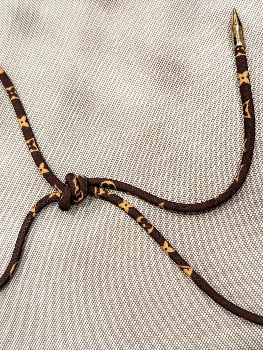 LV Gold-Tone Accent Brown Strap /Bracelet/Belt